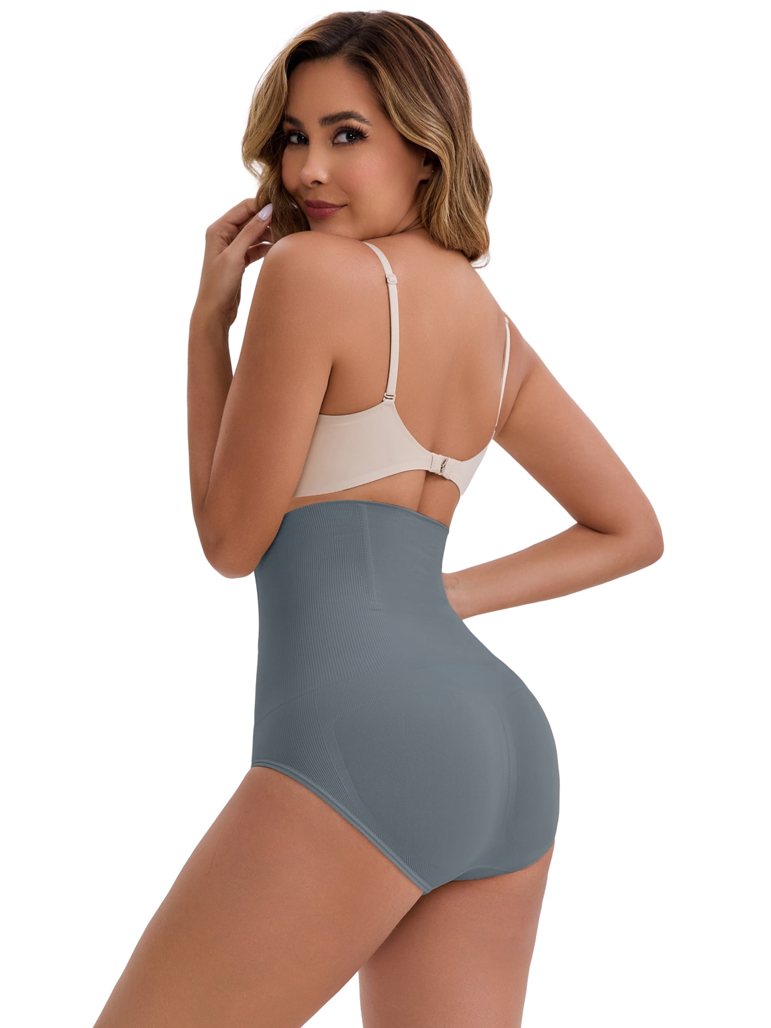 DARING DIVA Women's High-Waisted Butt Lifting Briefs Postpartum Tummy Control L Blue