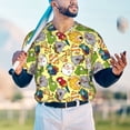 thumbnail image 5 of Lsque Animals Pattern Mens Polo Golf Shirts Funny Graphics Shorts Sleeve Button Shirts Baseball T-shirt-4X-Large, 5 of 7