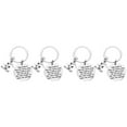 thumbnail image 1 of 4 pcs Graduation Stainless Steel Keychains Inspirational Design Key Rings Pendant Graduation Hat Key Holder Craft Ornaments Gift, 1 of 7