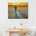 thumbnail image 2 of GOSMITH Wheat Field with Cypresses Canvas Wall Art, The Starry Night Van Gogh Posters Self Portrait, Large Framed Wall Art Paintings for Wall Decorations for Bedroom The Sower Ready to Hang, 2 of 4