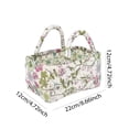 thumbnail image 2 of Yucurem Boho Fabric Storage Basket with Handles, Portable Quilted Baskets for Storages, Foldable Floral Laundry Organizer Bin for Home Picnic Shopping Travel, 8.66" x 4.72" x 4.72", 2 of 5