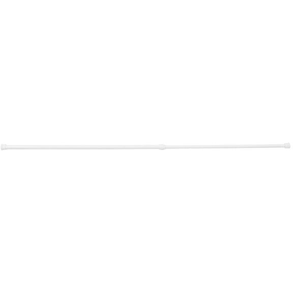 Spring Loaded Telescopic Curtain Rods and Wardrobe Clothes Rail, and White Punch-Free Tension Poles for Shower and Coat Hangers