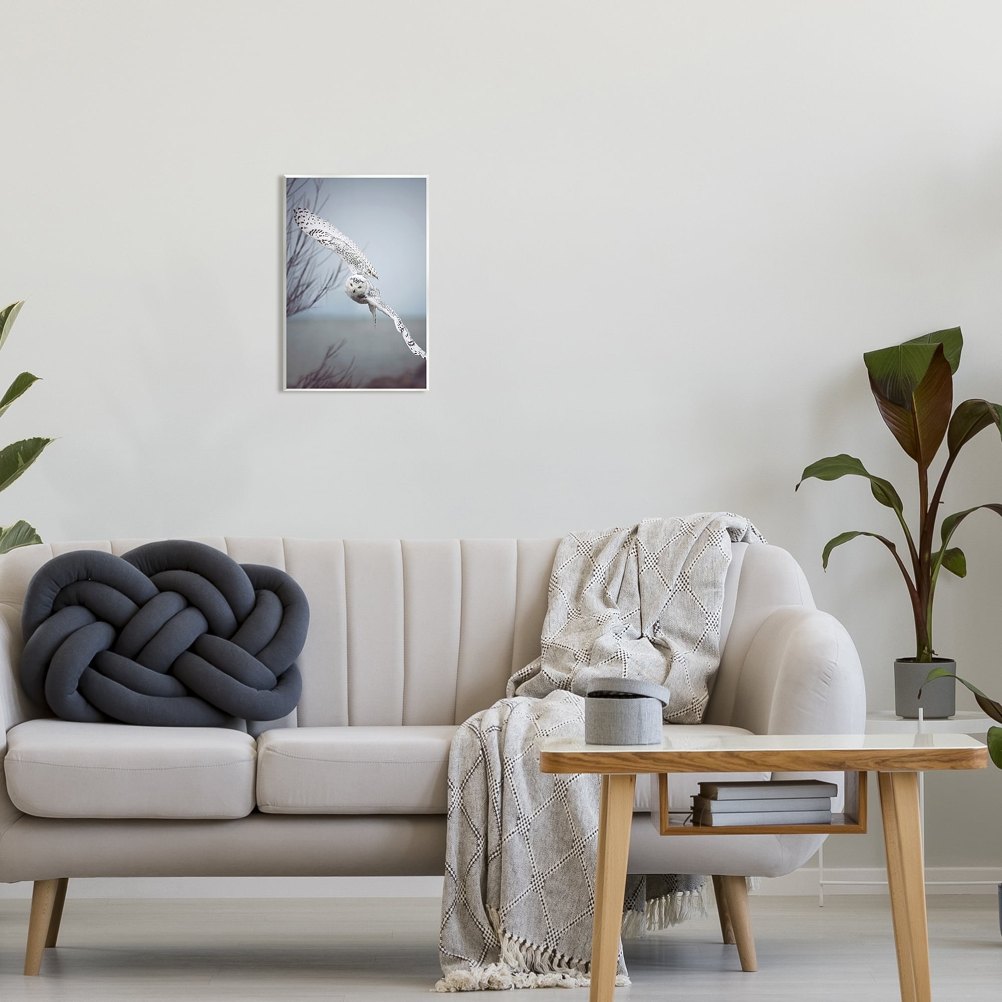 Stupell Industries Majestic Snowy Owl Flying Wingspan Wildlife Photography Photograph Unframed Art Print Wall Art, Design by Carrie Ann Grippo-Pike