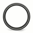 thumbnail image 2 of Titanium Black Ti Two-tone Grooved 7mm Polished Band Ring 12 Size, 2 of 6
