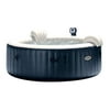 Intex PureSpa Inflatable Bubble Jets 6 Person Hot Tub with Headrest & Cup Holder