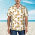 thumbnail image 2 of Vsdgher Labrador Retriever Dog Print Men's Hawaiian Shirts Button Down Tropical Holiday Beach Shirts Vacation Clothes,XX-Large, 2 of 7
