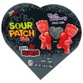 Sour Patch Kids Sour Hearts Black Raspberry Soft & Chewy Candy, 3.45 oz ...