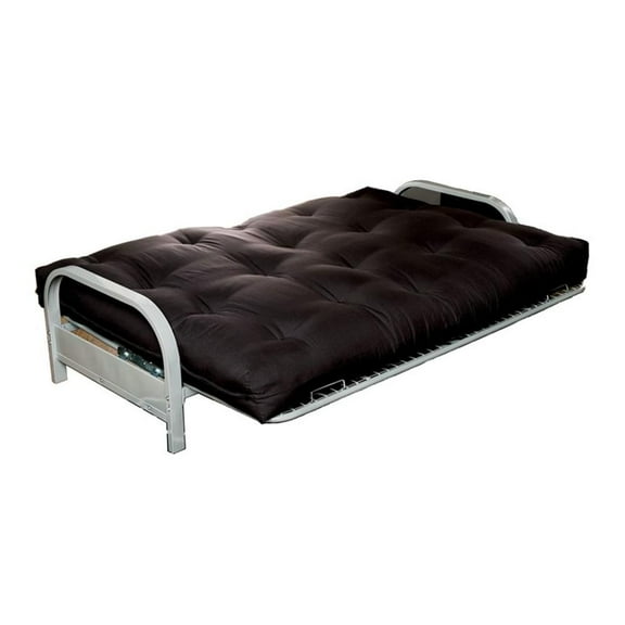 Furniture of America Brocko Fabric 8-Inch Innerspring Futon Mattress in Black