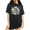 Black, variant on Cozymy Watercolor Daisy Floral Print Short Sleeve Crew Neck Tee for Women