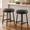 Black round bar stool (without backrest), variant on GOCAPTAIN 2-Pack 26" Bar Stools Counter Height Stools – Backless Round Counter Stools with Wide Upholstered Seat, Sturdy Metal Frame & Footrest – for Kitchen Island, Pub, Dining Room, Brown