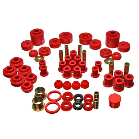 Hyper Flex Master Bushing Energy Suspension 80-96 Ford F150 Std/Extra Cab Pickup Red Hyper-Flex Master Bushing Set ()