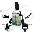 thumbnail image 5 of HELLHERO Cross Flower Sling Bag with Double Layer Underarm Shoulder Bag Stylish Polyester, 5 of 7
