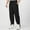 Black, variant on ZZwxWA Mens Casual Pants Summer Loose Fit Lightweight Beach Trousers Elastic Waist Drawstring Sport Workout Jogger Pant up to 45% Off