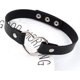thumbnail image 2 of Atmneris PU Leather Chokers Punk Chokers for Women and Girls Necklace Jewelry Heart Style Adjustable Unisex,Black, 2 of 2
