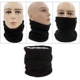 thumbnail image 4 of Neck Warmer Gaiter Tube Polar Fleece Ski Winter Face Cover Mask Cold Weather Face Scarf (2 Pack Black), 4 of 7