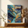 thumbnail image 6 of Blue Marble Alcohol Ink Abstract Canvas Modern Living Bedroom Office Wall Art, 6 of 8