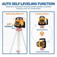 thumbnail image 6 of KAYESAMPRA Automatic Self Leveling Red Rotary Laser Level 500m Range Kit With 1.65M Tripod & Aluminum Grade Rod, 6 of 15