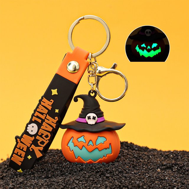 Oefntac Halloween Decor Halloween Luminous Keychain Pendant Pumpkin Lantern Halloween Gift Backpack Accessory Pendant