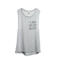thumbnail image 1 of I Am Very Busy Women's Fashion Sleeveless Muscle Tank Top Tee Sport Grey X-Large, 1 of 4