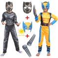 thumbnail image 2 of Disfraz de Cosplay de Beast Kingdom, Pantera Negra, Wolverine, James Howlett, accesorios, temática divertida, máscara con garras, regalo de Halloween para niños, 2 of 5
