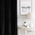 thumbnail image 5 of Fashnice Blackout Grommet Drapes Energy Efficient Velvet Window Curtain UV Protection Modern Curtains Panel Living Room Black W:52"x H:84", 5 of 8