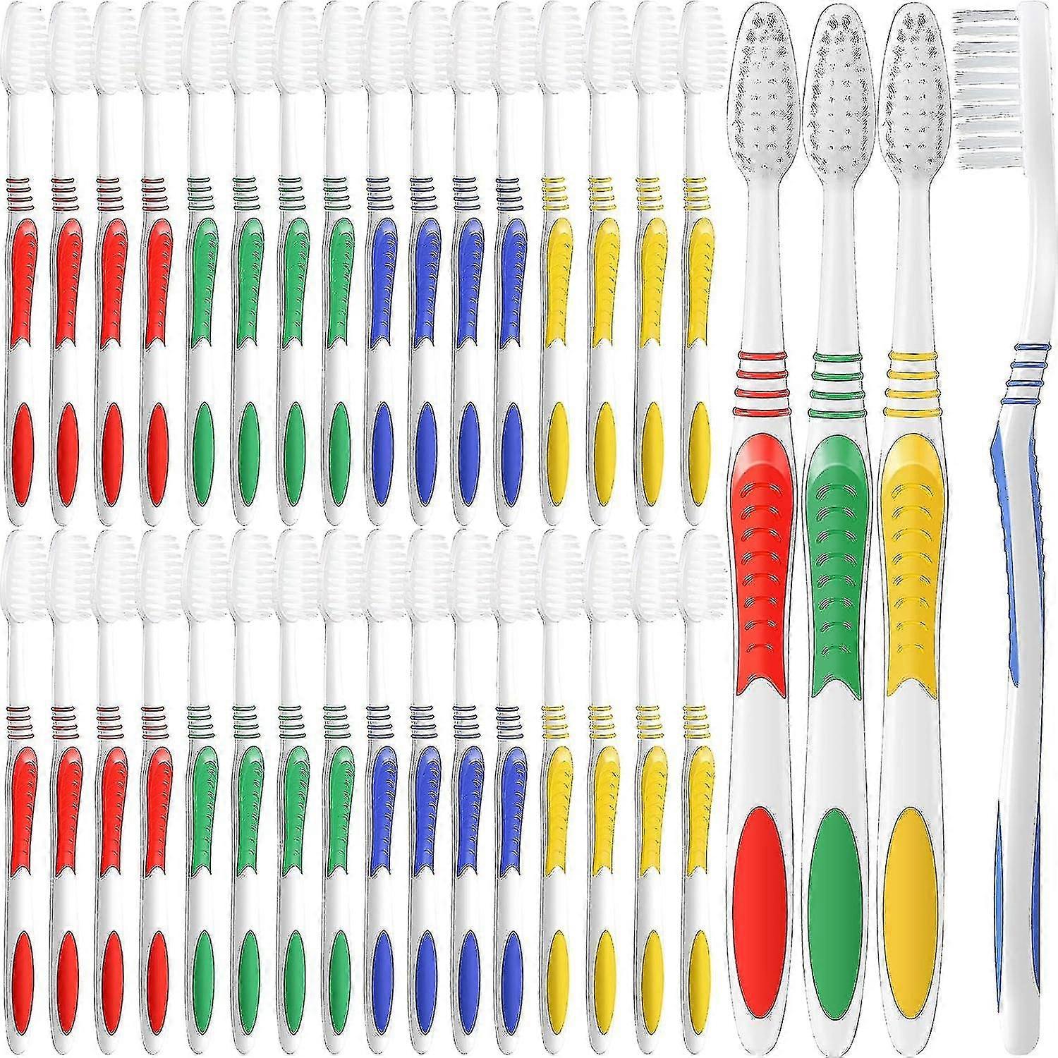 200 Packs Bulk Toothbrushes Individually Wrapped Manual Disposable ...