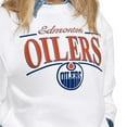 thumbnail image 3 of Women's Starter White Edmonton Oilers Arch Stripe Fleece Sweatshirt, 3 of 3