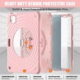 thumbnail image 4 of for iPad Air 11" 2025/2024 Case, Durable Protection Case with Rotate Stand, Portable Hand Strap & Shoulder Strap Pencil Holder, Case for iPad Pro 11" 2022/2021/2020/2018/iPad Air 5th/4th, Pink, 4 of 18