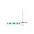 thumbnail image 3 of 3.20 Carat (Ctw) Lab-Created Emerald and White Sapphire Eternity Band Ring in Sterling Silver for Women, 3 of 6