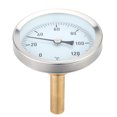 thumbnail image 1 of Termómetro de dial horizontal de 63 mm de 63 mm Medidor de temperatura de aluminio de aluminio 0-120 c 1/2 bsp diámetro del tornillo, 1 of 6