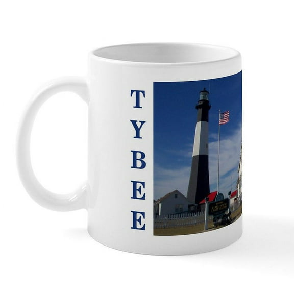 CafePress - Tybee Island Lighthouse Coffee Mug - 11 oz Ceramic Mug - Novelty Coffee Tea Cup
