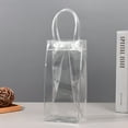 thumbnail image 4 of Muka 3 Pcs PVC Wine Bag with Handle, Collapsible Wine Cooler Ice Bag for Party, Champagne, Wine-Clear, 4 of 7