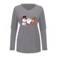thumbnail image 4 of Mujeres moda cuello redondo Navidad manga larga Tops blusa pulóver sudadera Fridja  FKASFK2029, 4 of 4