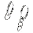 thumbnail image 4 of Lazo de Plata de Tono de de Moda de material acero Inoxidable Cuelga Joyería de Pendiente de Aro Yuyangstore Los anillos cuelgan los pendientes, 4 of 8