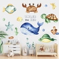 thumbnail image 6 of Under The Sea Whales Wall Decal Stickers, Ocean Turtle Fish Nursery Decoration, Neutral Marine Animal Toddler Kids Baby Boys Girls Room Decor, 6 of 8