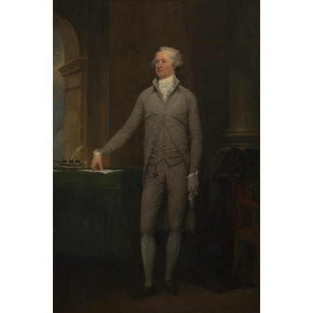 Vintage Original Oil Painting Vintage American History painting of Alexander Hamilton Original by John Trumbull oil on canvas 1792 Poster Print ()