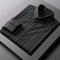 thumbnail image 6 of DDAPJ pyju Mens Striped Dress Shirts Regular Fit Business Casual Button Down Shirt Long Sleeve Wrinkle-Free Oxford Shirts Black M, 6 of 7