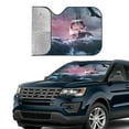 thumbnail image 4 of Fuzoiu Boat Lighthouse Storm Waves Print Car Windshield Sun Shade,Block Uv Rays Sunshade,Foldable Front Window Sun Visor Protector for Car,SUV,Truck-Keep Vehicle Cool-Boat Lighthouse Storm Waves, 4 of 8