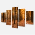 thumbnail image 2 of Arbres Jaunes et Feuilles Tombées - Art sur Toile Forêt Moderne, 2 of 3