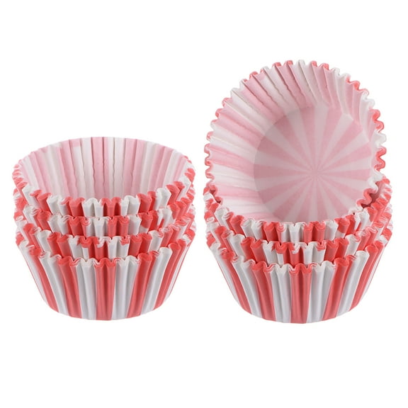 200 Count Cupcake Liners Red Stripe Cupcake Cups Standard Size Muffins Liners Papers Baking Cups Wrappers