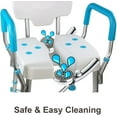 thumbnail image 3 of MedGear A-0273A DURA Hygienic Cutout Shower Chair with Back and Arm Rests Including Clip-on Shower Head Holder, 3 of 9