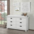 thumbnail image 3 of Evolur Waverly 6 Drawer Double Dresser, Weathered White, 3 of 5
