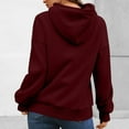 thumbnail image 5 of Mohiass Pullover Hoodies for Women Oversized Fall Trendy 2025 Hooded Sweatshirts Drawstring Fleece Lined Preppy Clothes Wine S, 5 of 5
