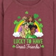thumbnail image 3 of Barbie - Lucky To Have Great Friends - Women's Lightweight French Terry Long Sleeve Shirt, 3 of 5