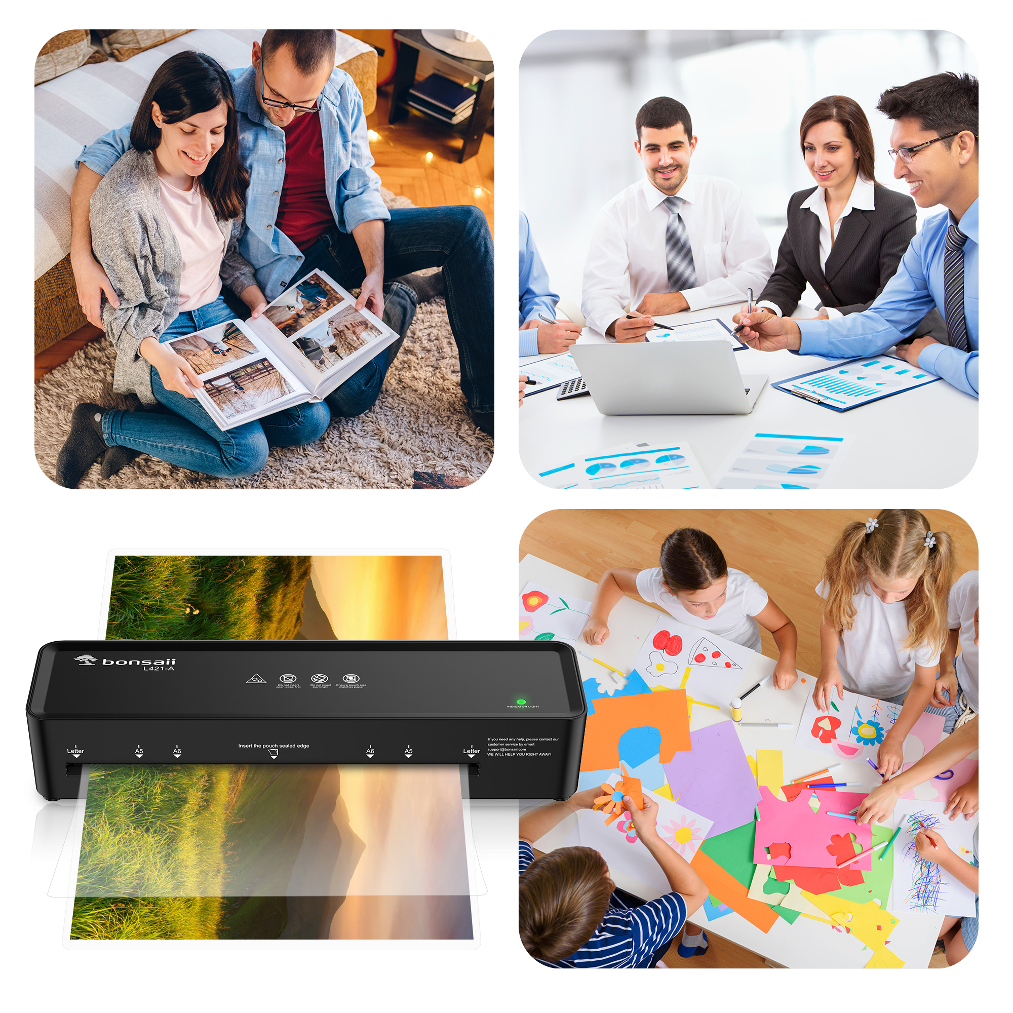 Bonsaii A4 Thermal Laminator with Laminating Sheets photo 3