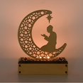 thumbnail image 4 of Decoraciones huecas para Eid Ramadan, luz de mesa hueca LED para Eid Ramadan, artesanías, luz de madera tallada a mano, estética elegante, 4 of 12
