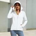 thumbnail image 5 of ClodeEU Women's Summer UPF 50+ Sun Protection Hooded Jacket,Long Sleeve Zip Up Outdoor UV Protection Athletic Top ,Women's Plus L, 5 of 5