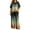 Green, variant on Plus-Size Two Piece Set for Women Gradient Five-Sleeve Top Wide Leg Pants with Pockets Summer Vacation Outfit Green,2XL