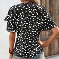 thumbnail image 3 of Camiseta de Cuello Redondo de Impresión de Verano de Manga Corta para las Mujeres, Top Casual para el Hogar Y el Uso Diario, 3 of 5