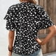thumbnail image 4 of Camiseta de Cuello Redondo de Impresión de Verano de Manga Corta para las Mujeres, Top Casual para el Hogar Y el Uso Diario, 4 of 5